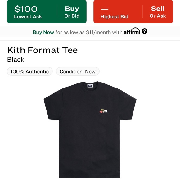 Kith Format T-Shirt (Medium) - Picture 2 of 2
